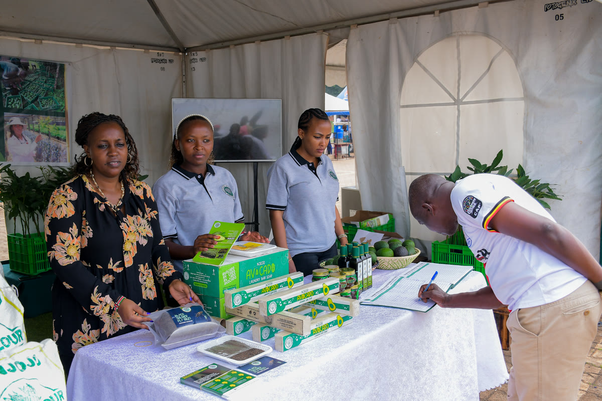 Our team engaging customers with avocado-based products